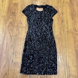 Alice + Olivia sequin open back bodycon dress